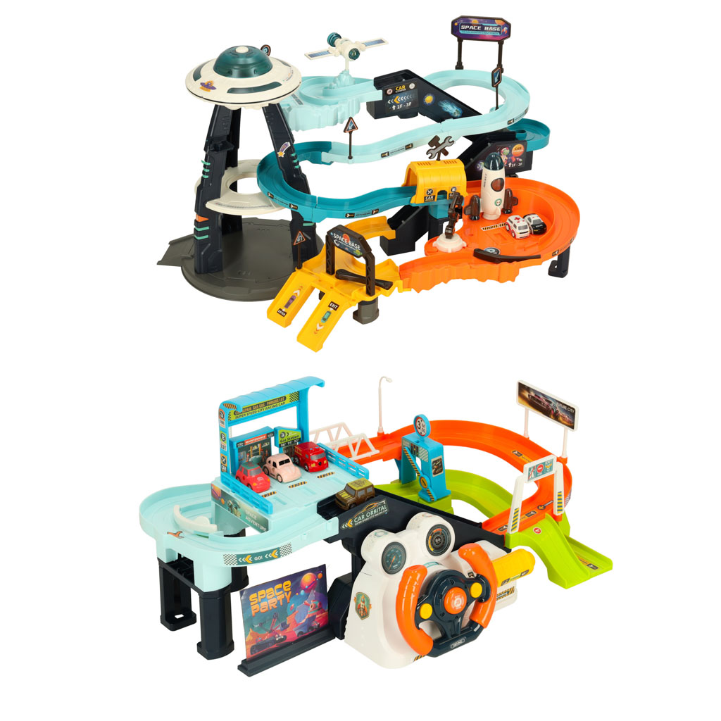 Car Track Parking Space Station 6 Cars