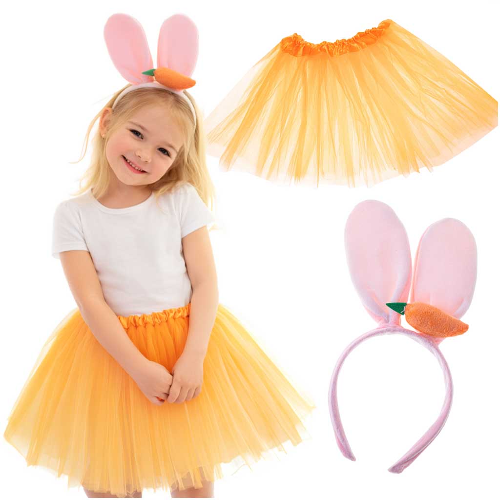 Bunny Costume Skirt Headband Carrot