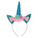 Costume Carnaval Licorne Bandeau+jupe Bleu 3-6 ans