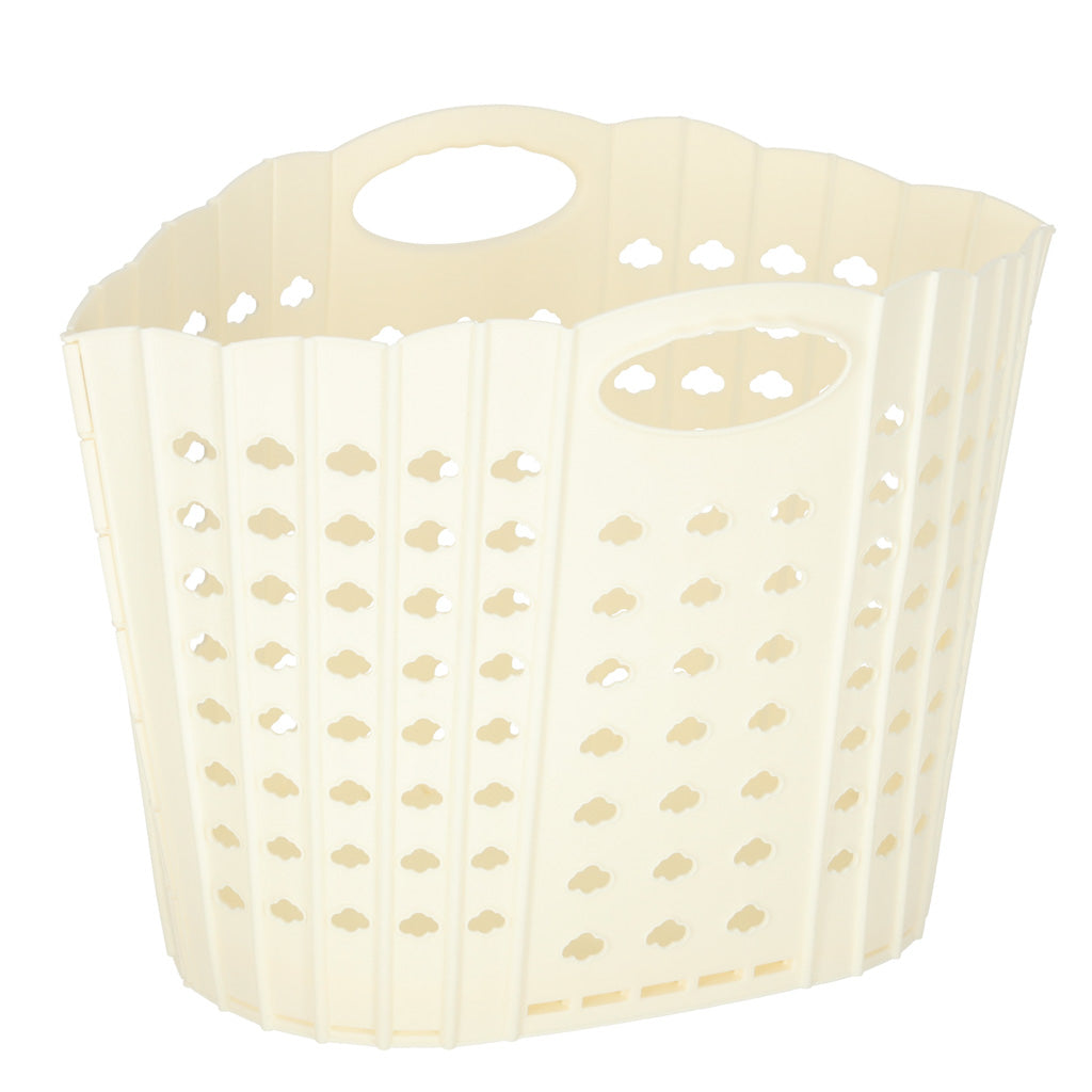 Wäschekorb, zusammenklappbarer Badezimmer-Organizer, Creme.