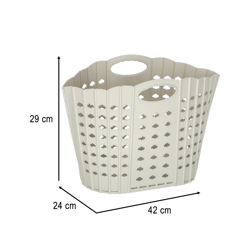 Laundry Basket Folding Bathroom Organizer Grey