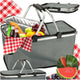 Thermo-faltbarer Picknickkorb, Grau