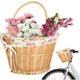 Wicker Basket For Bicycle Front Basket Woven Flower Insert