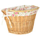 Panier en osier pour panier avant de vélo, insertion de fleurs tissées