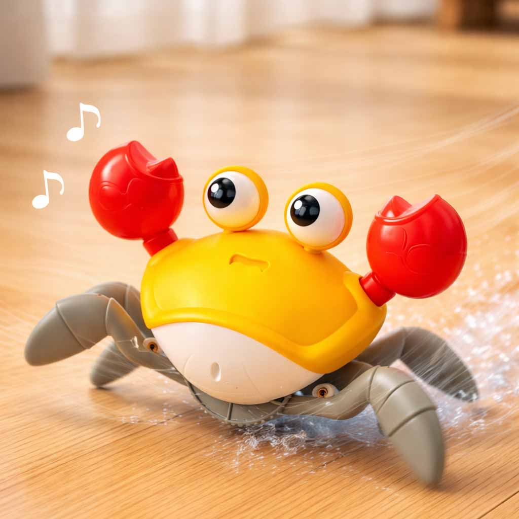 Interactieve Krabcrawler Met Geluid Geel