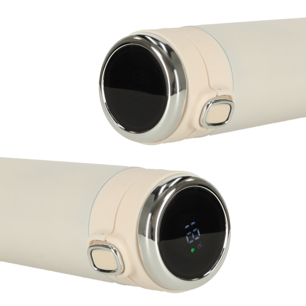 Thermal Mug With Mouthpiece Led Thermos 420ml Beige