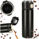Led Thermos Thermobecher mit Mundstück 420 ml Schwarz