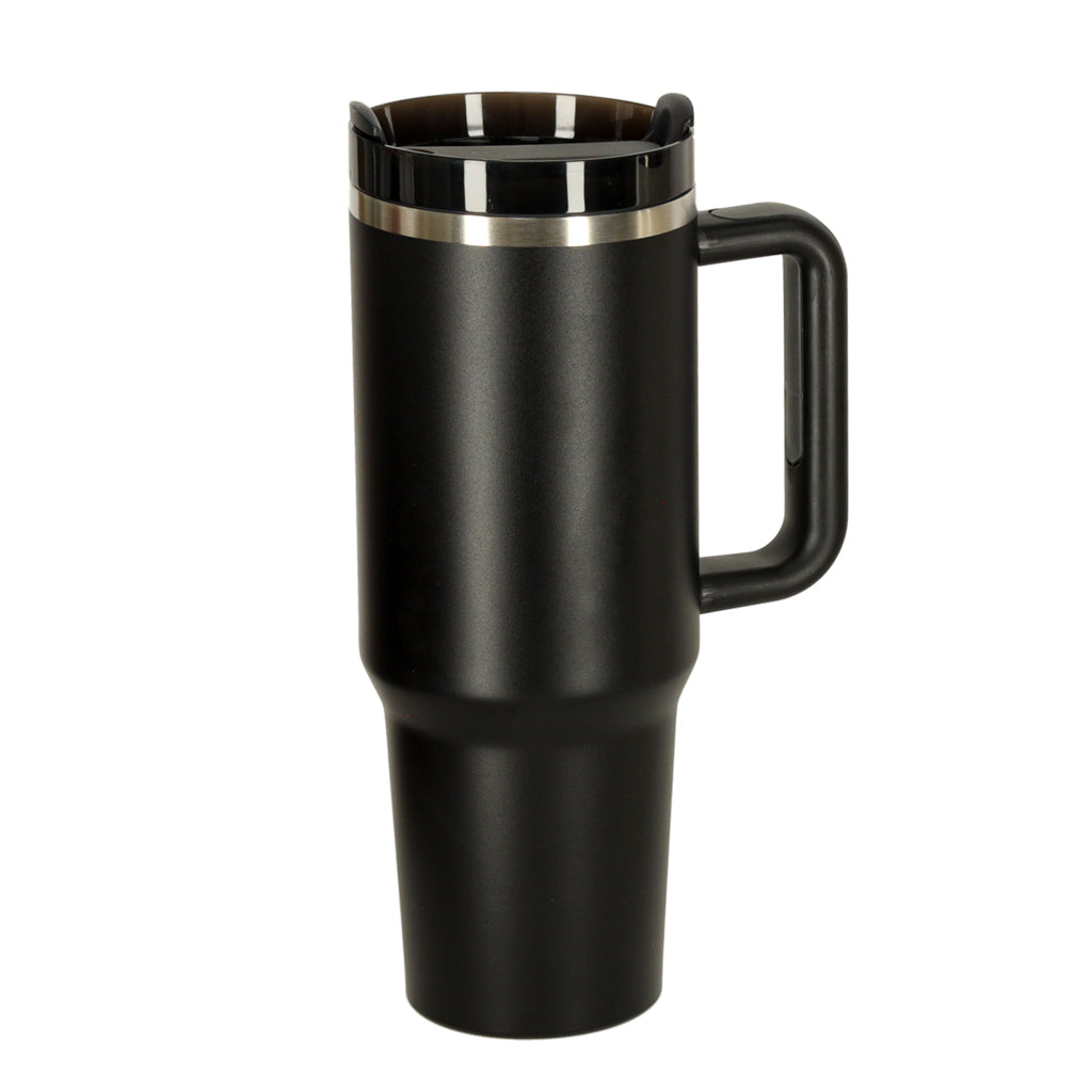 Thermal Mug With Straw And Handle Thermos 1200ml Black