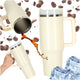 Thermal Mug With Straw And Handle Thermos 1200ml Cream