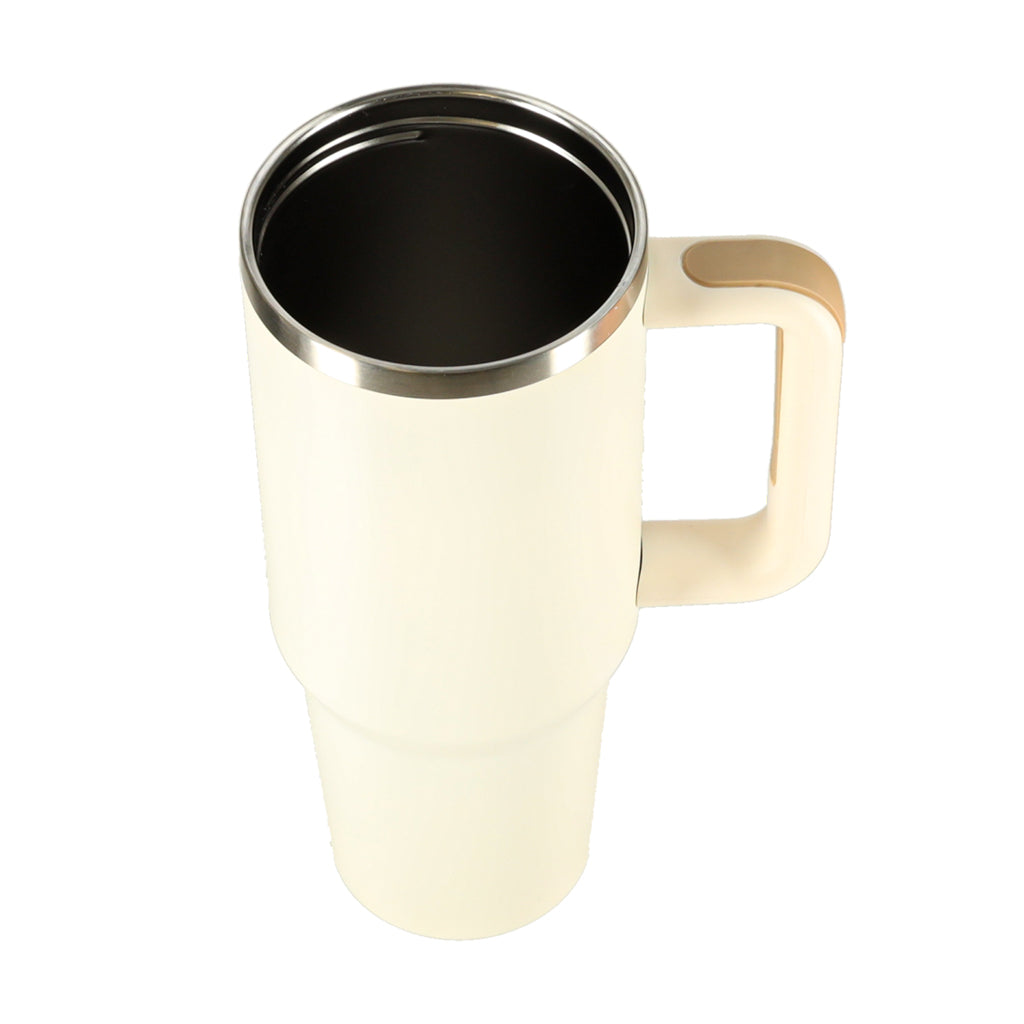 Thermal Mug With Straw And Handle Thermos 1200ml Cream