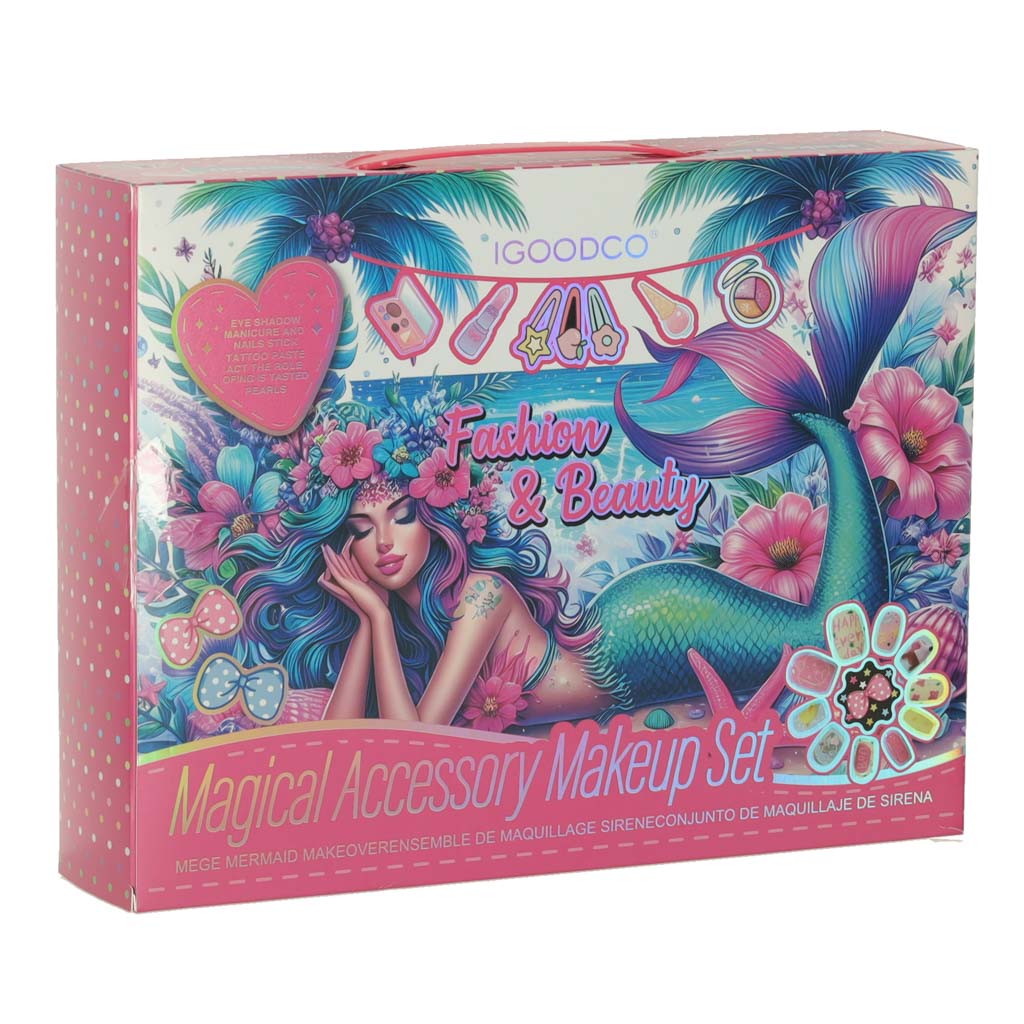 Chest Makeup And Nail Kit Makeup Cosmetics Shadows Lacquers Drawers Mermaid
