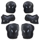 L-brno Knee Elbow Wrist Protectors Roller Bike Scooter Set Black