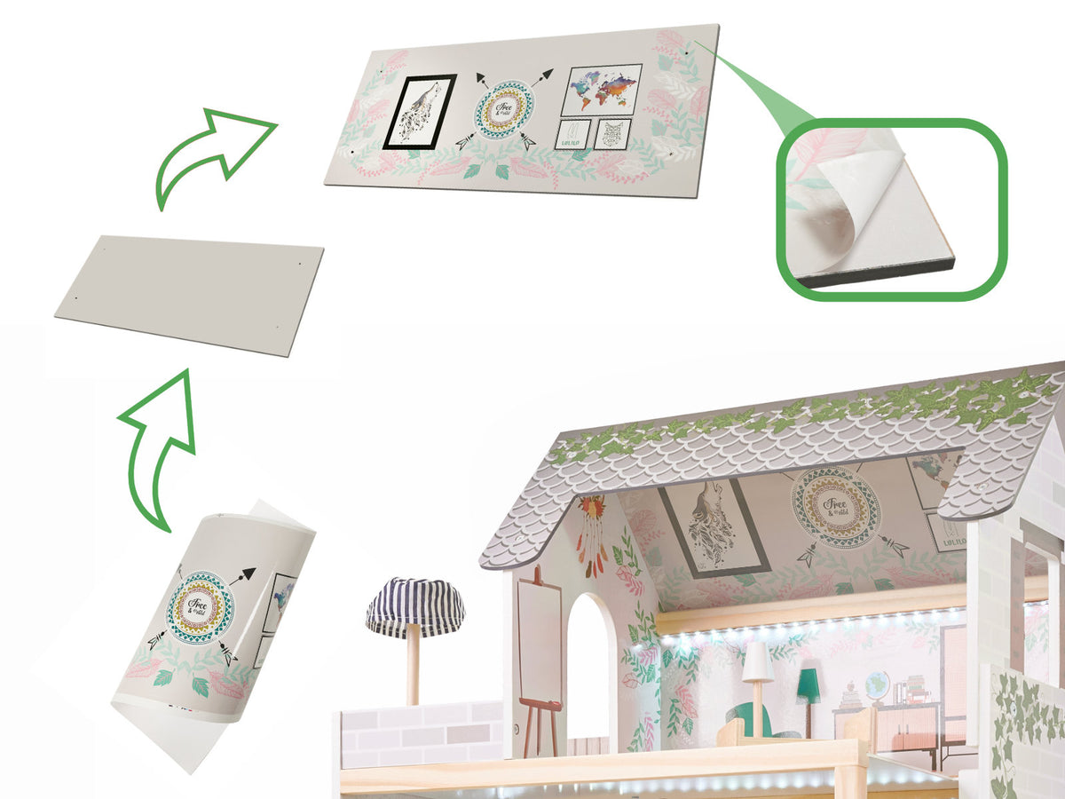 Lulilo Floro Boho Led Wooden Dollhouse