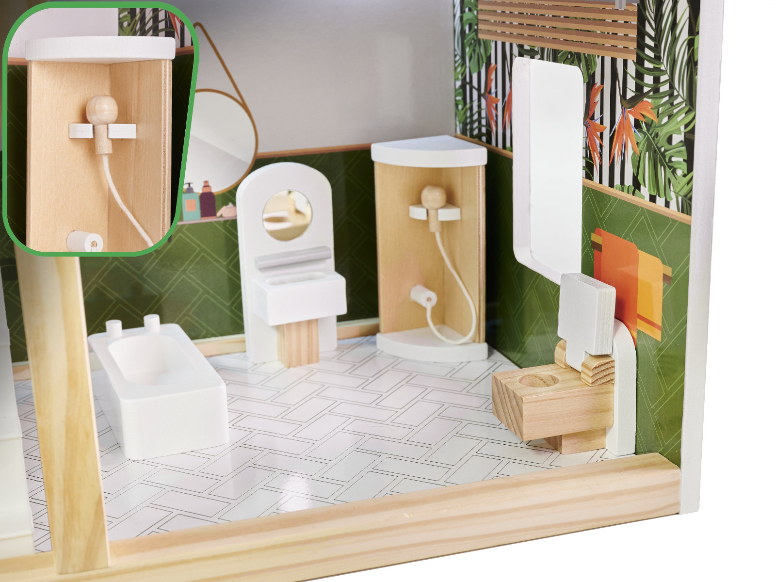 Lulilo Floro Boho Led Wooden Dollhouse