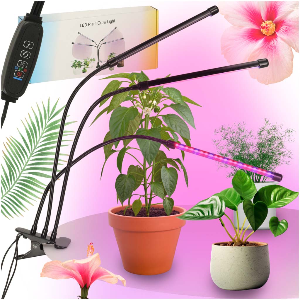 Led Plant Growing Lamp Panel 3 Bulbs