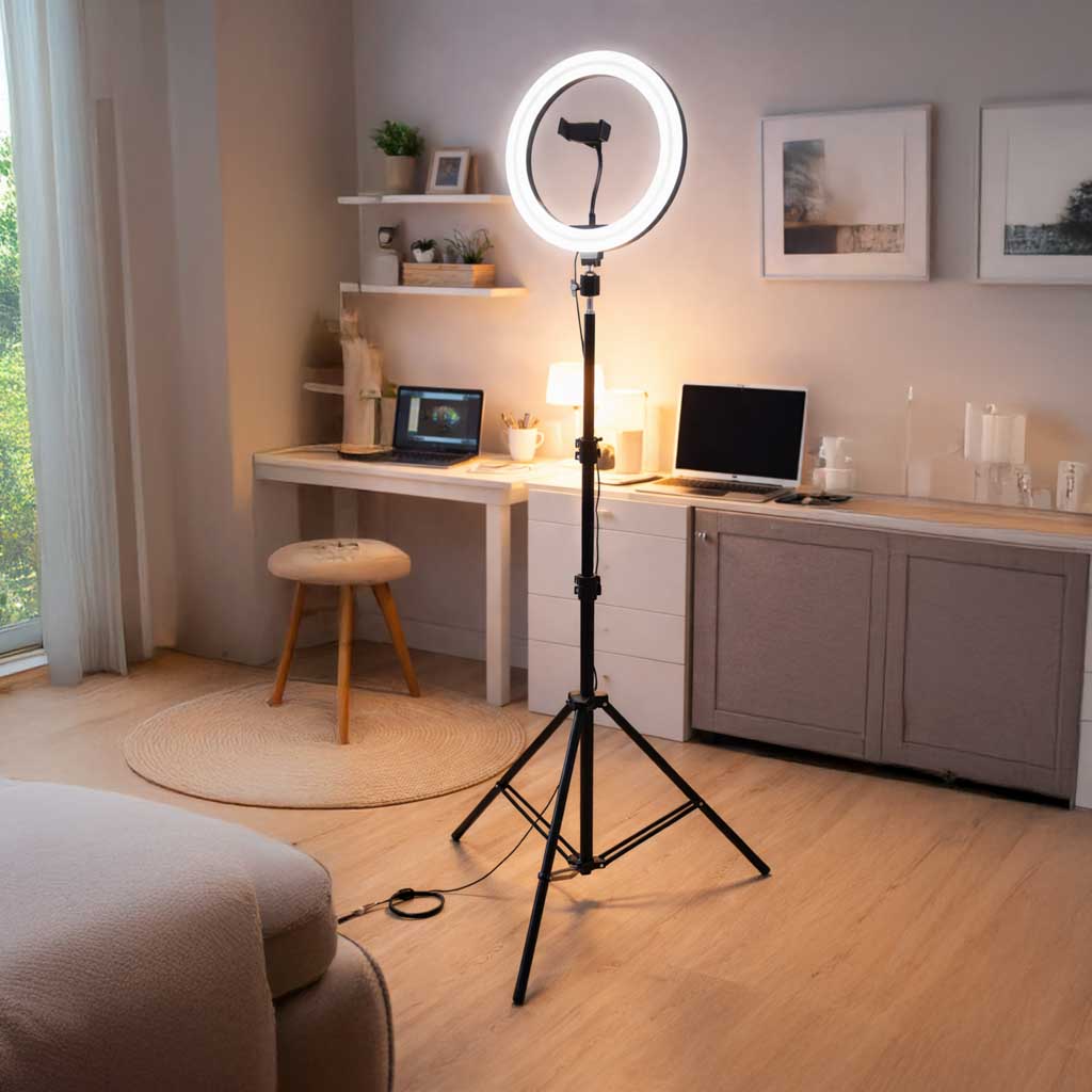 Anneau lumineux LED 60 W pour maquillage selfie