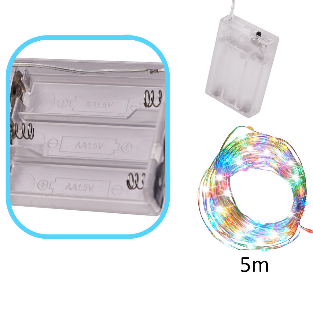 Led Decorative Wire Lights 5m 50led Multicolor