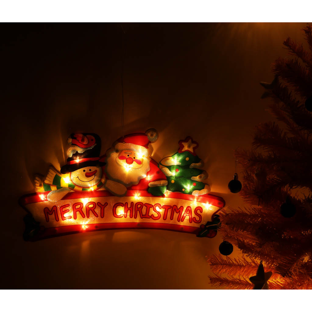 Luci Led Pendenti Decorazione Natalizia Buon Natale 45cm