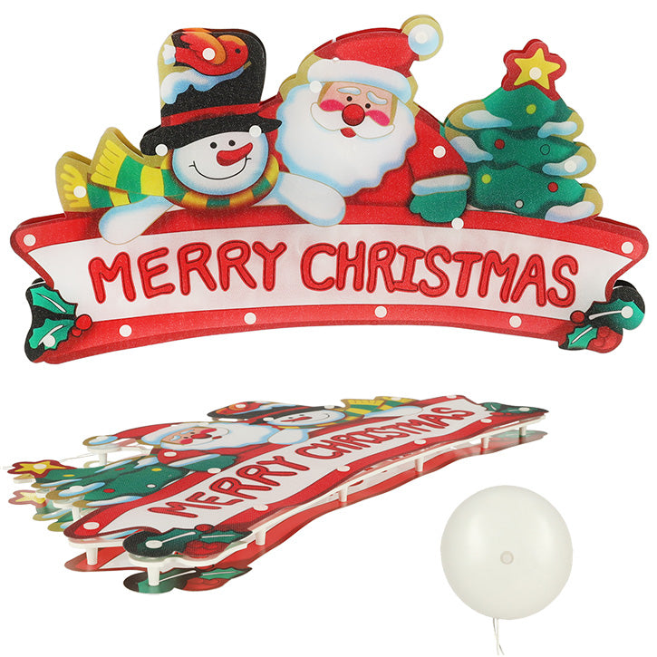 Luci Led Pendenti Decorazione Natalizia Buon Natale 45cm
