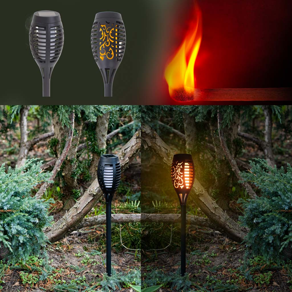 Napelemes kerti zseblámpa 12 led 4db.