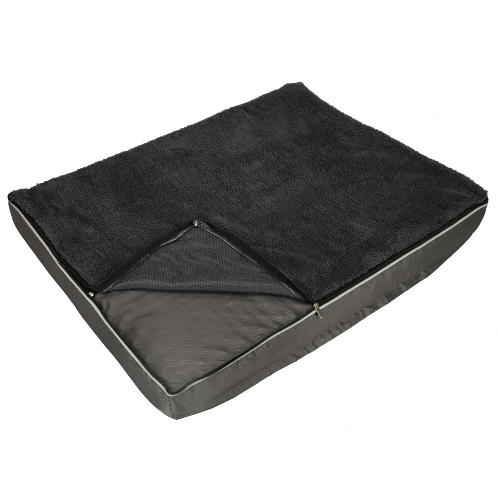 Orthopedic Grey Dog Bed 90x70x10cm