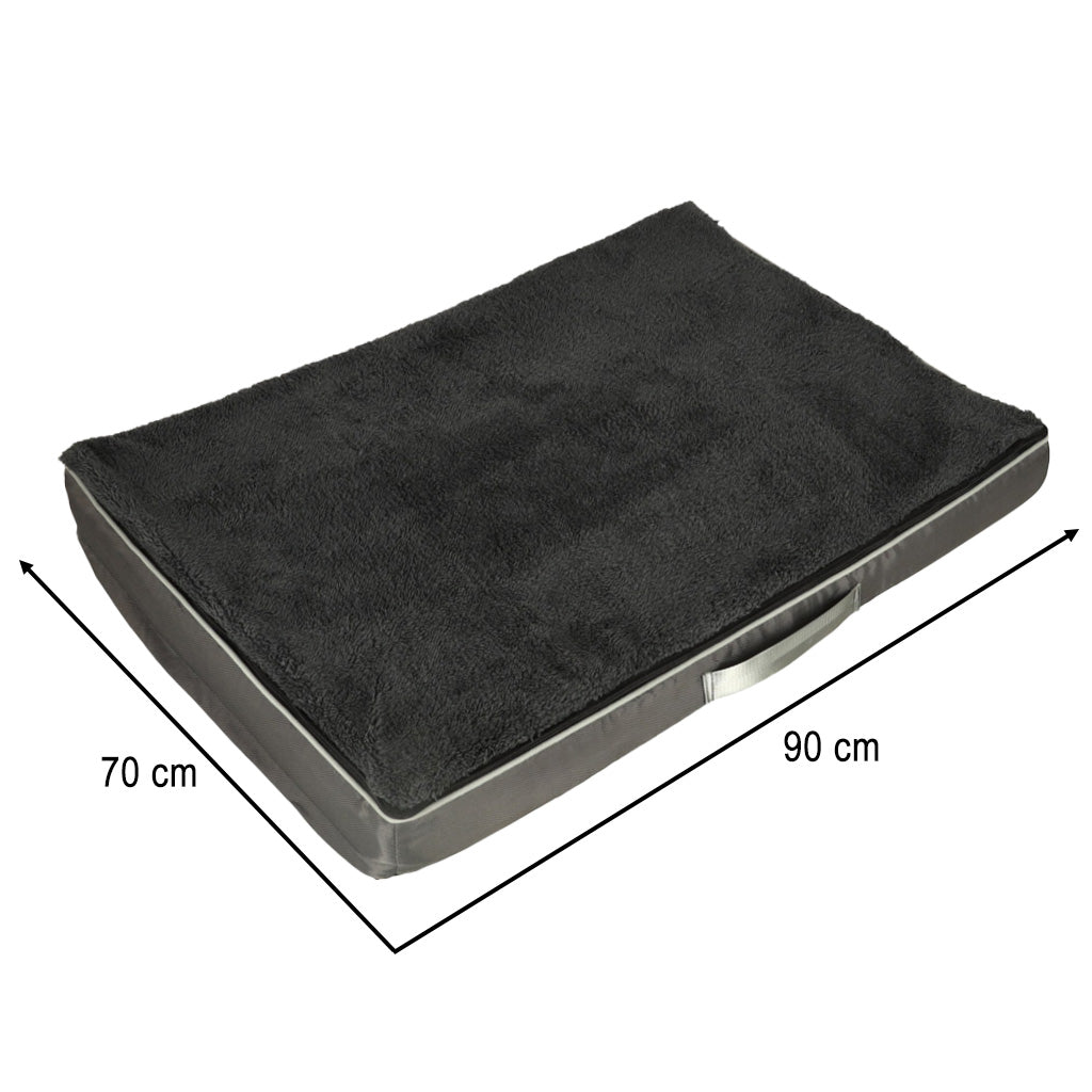 Orthopedic Grey Dog Bed 90x70x10cm
