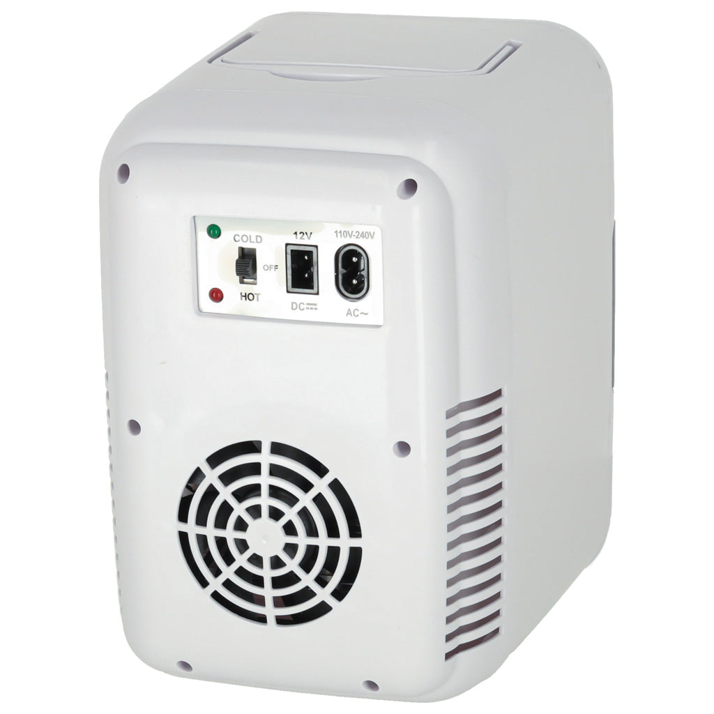 Travel Refrigerator Electric Car Mini For Food Cosmetics Heating Cooling 2in1 4l White