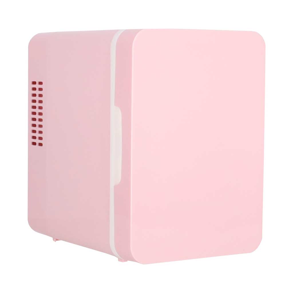 Rejse Køleskab Elbil Mini Til Mad Kosmetik Varme Køling 2i1 4l Pink