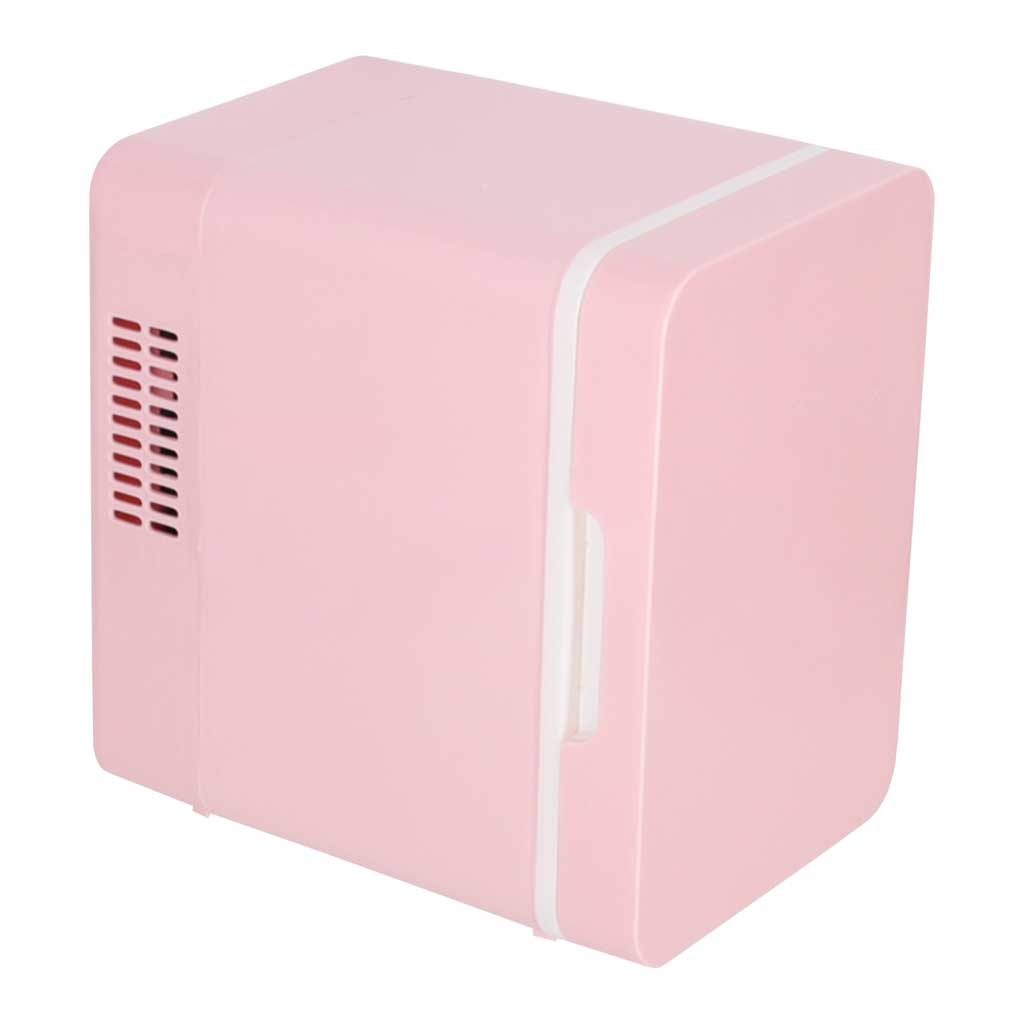Rejse Køleskab Elbil Mini Til Mad Kosmetik Varme Køling 2i1 4l Pink