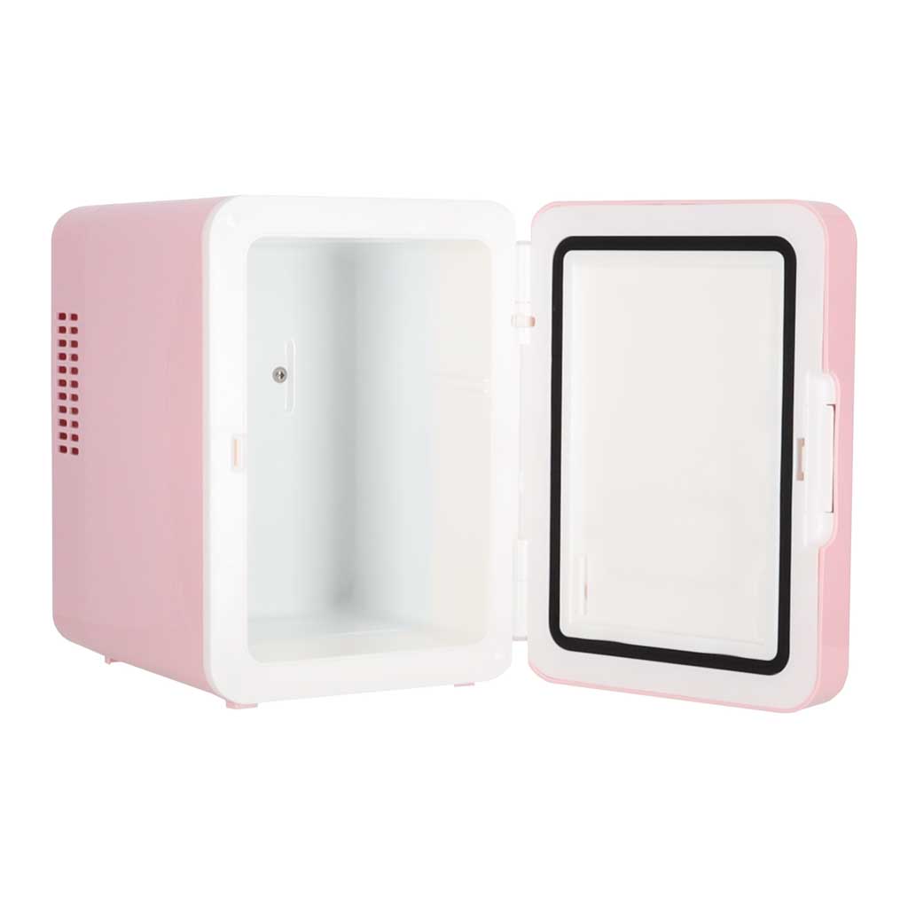 Rejse Køleskab Elbil Mini Til Mad Kosmetik Varme Køling 2i1 4l Pink