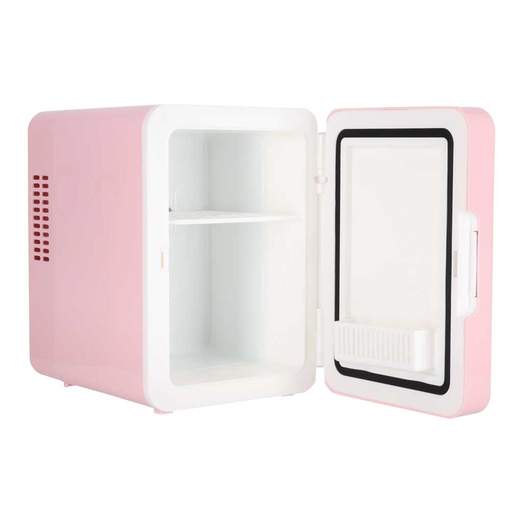 Rejse Køleskab Elbil Mini Til Mad Kosmetik Varme Køling 2i1 4l Pink