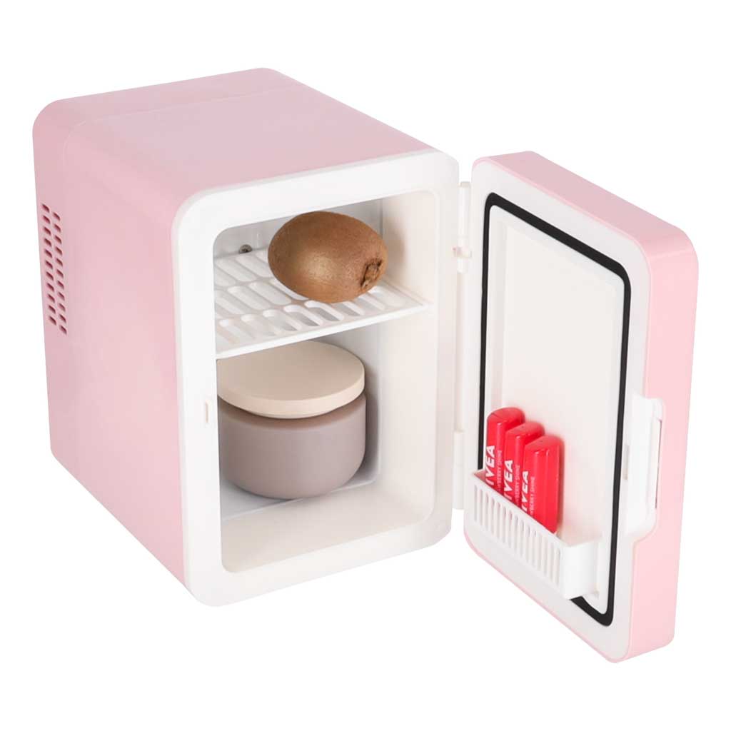 Rejse Køleskab Elbil Mini Til Mad Kosmetik Varme Køling 2i1 4l Pink