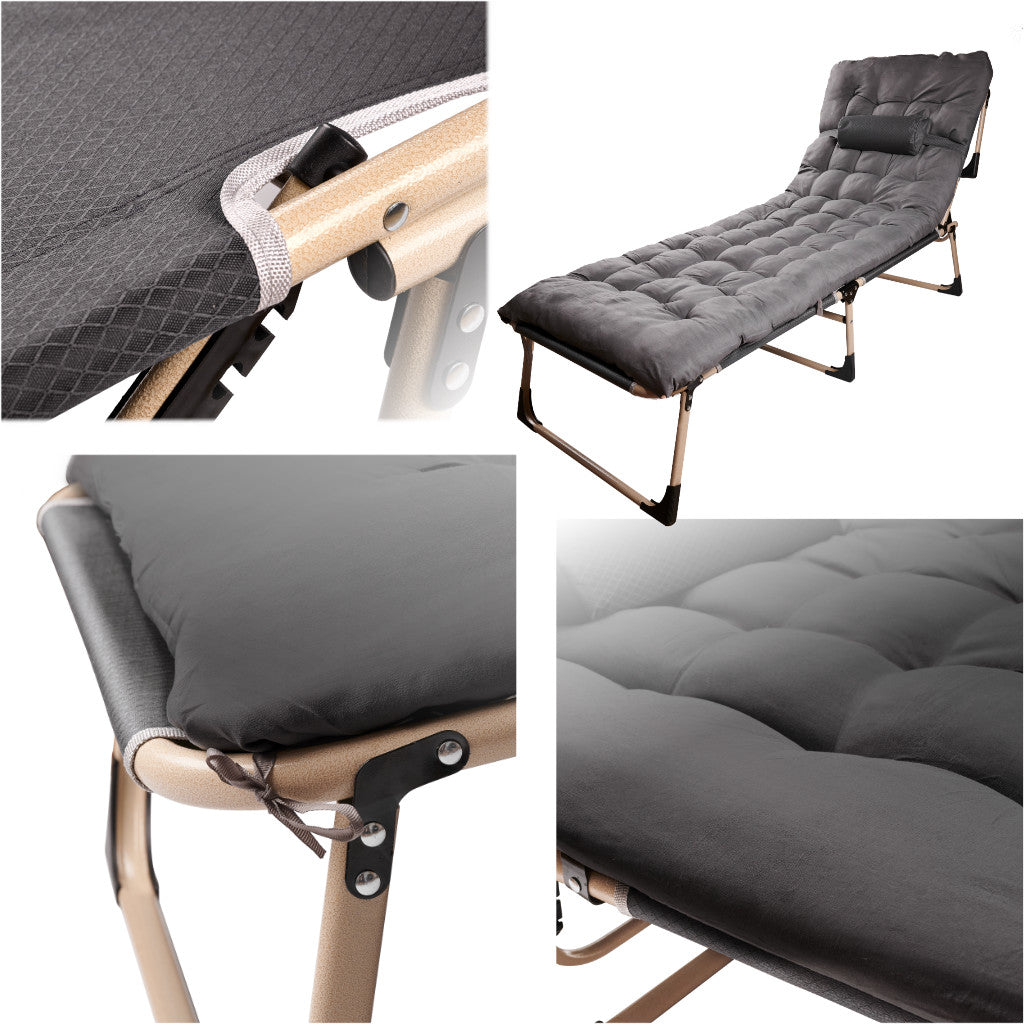 Field Folding Travel Bed 198 Dark Gray