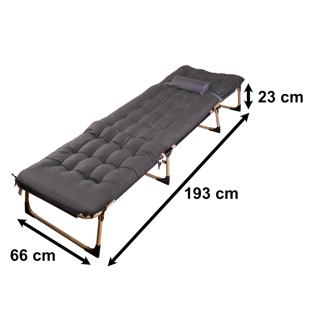 Field Folding Travel Bed 198 Dark Gray