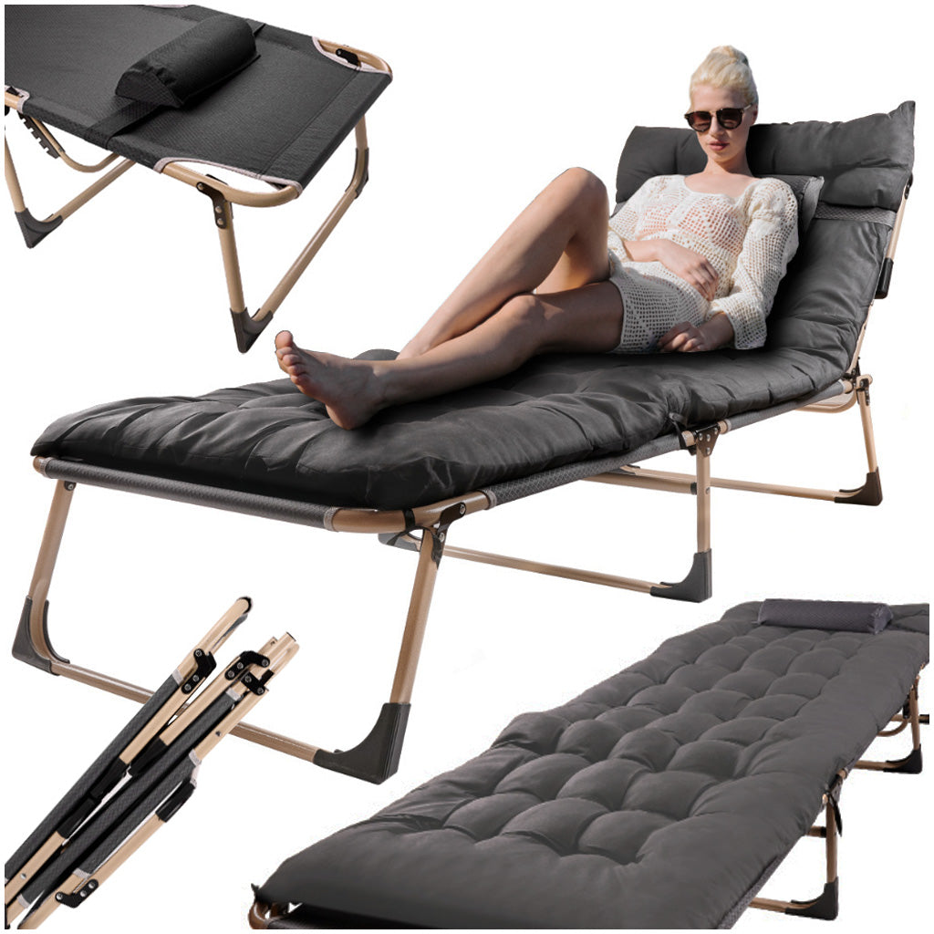 Field Folding Travel Bed 198 Dark Gray