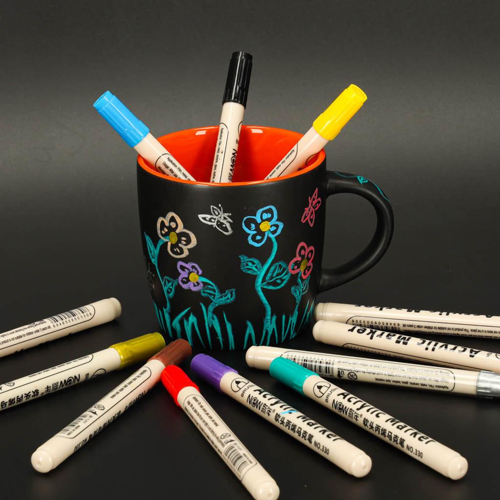 Acrylic Markers For Fabric Stones Markers Markers Waterproof Markers Diy 12 Pcs.