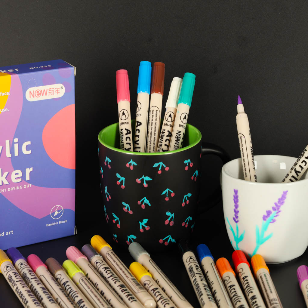 Acrylic Markers For Fabric Stones Markers Markers Markers Waterproof Markers Diy 24 Pcs.
