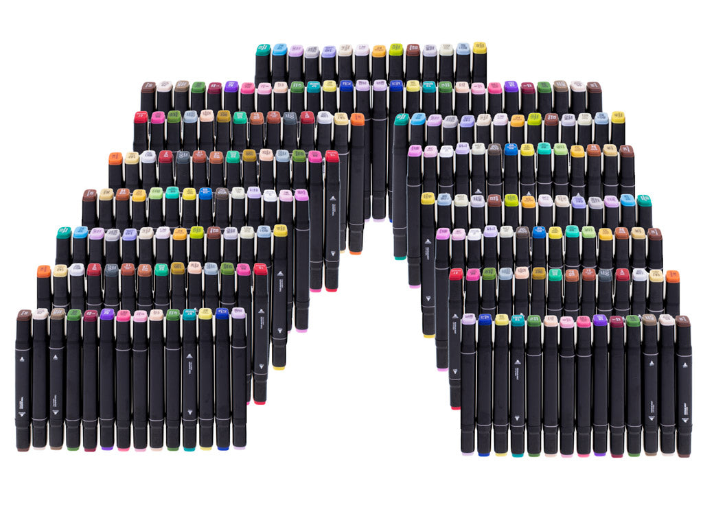 Double-sided Alcohol Markers In Case 168 Pieces