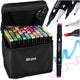 Double-sided Alcohol Markers In Case 80 + Stand
