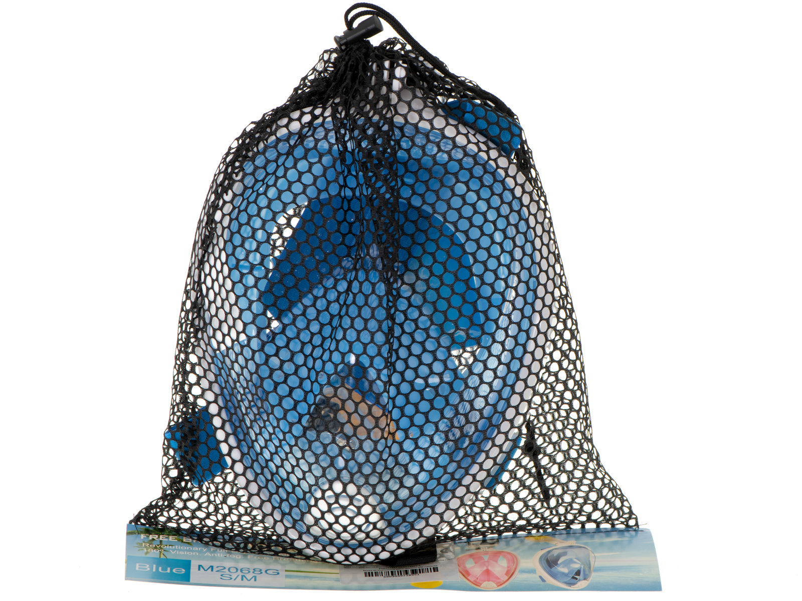 Maschera da snorkeling completamente pieghevole S/m Blu