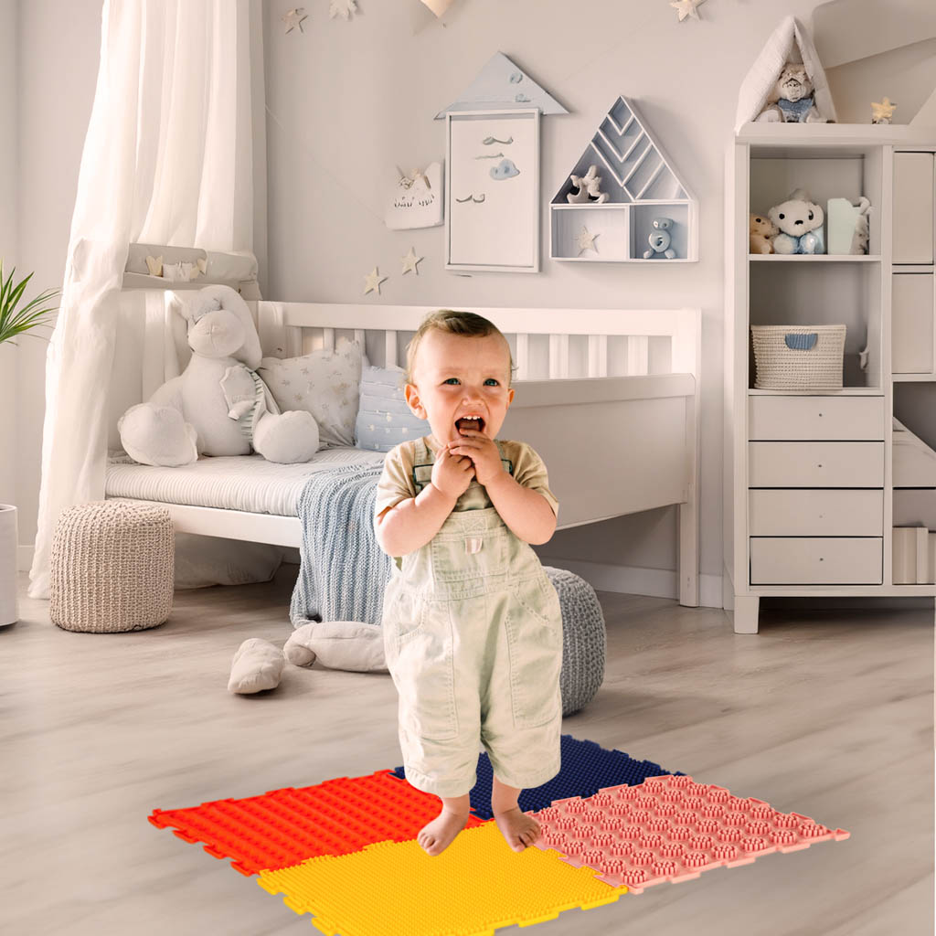 Sensorische mat Montessori voetmassagepuzzel 8 stuks Kleurrijk