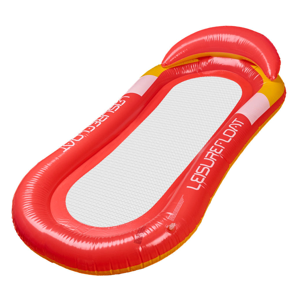 Inflatable Swimming Pool Water Mattress With Net Red