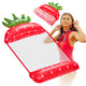 Inflatable Mattress Beach Hammock Water Lounger Chair Swimming Pool Strawberry