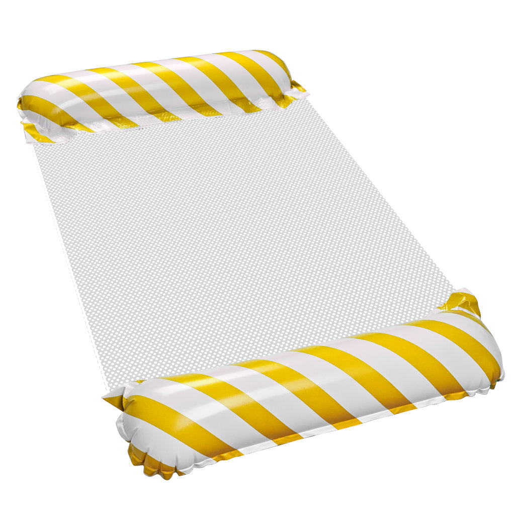 Inflatable Mattress Beach Hammock Water Lounger Chair Swimming Pool Yellow
