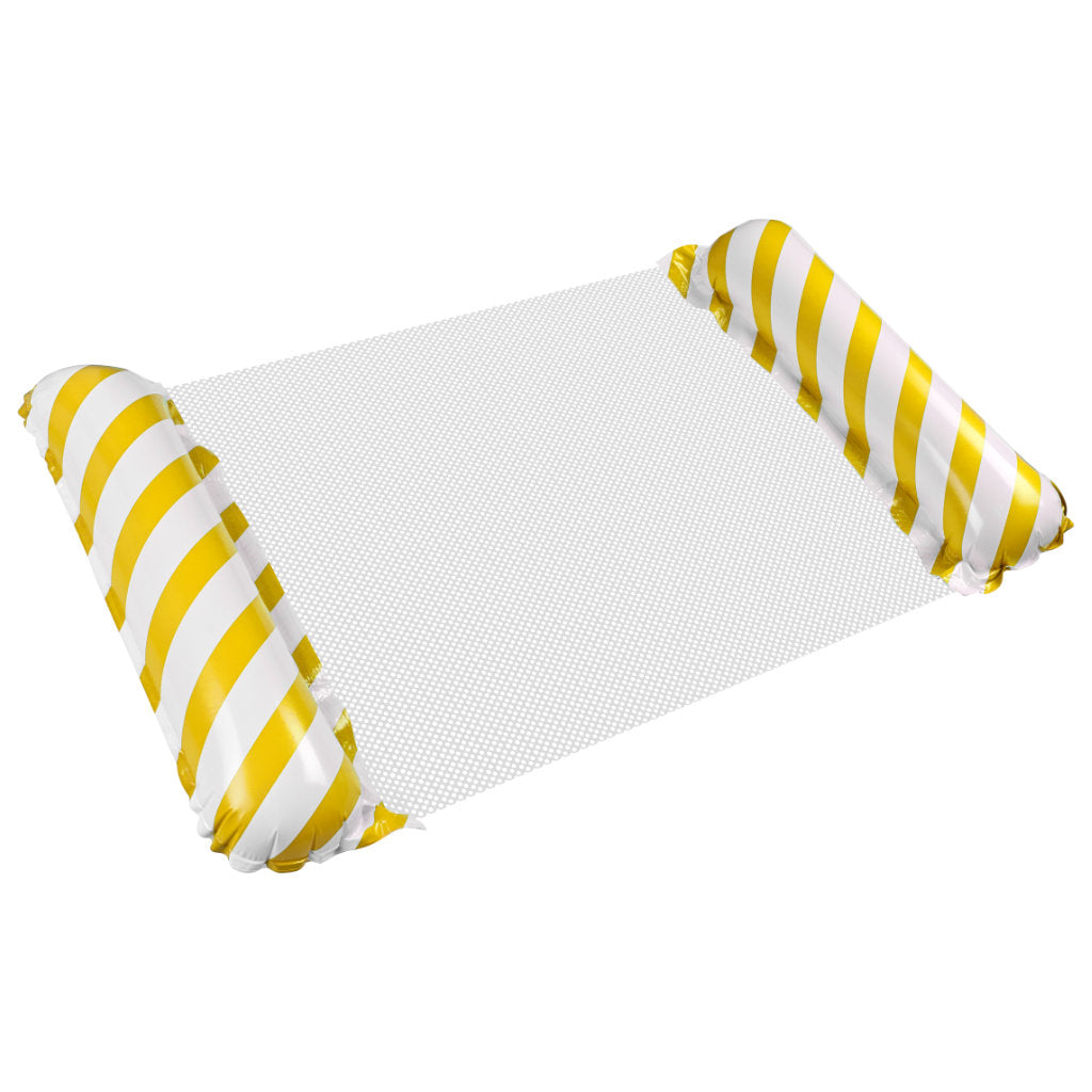 Inflatable Mattress Beach Hammock Water Lounger Chair Swimming Pool Yellow