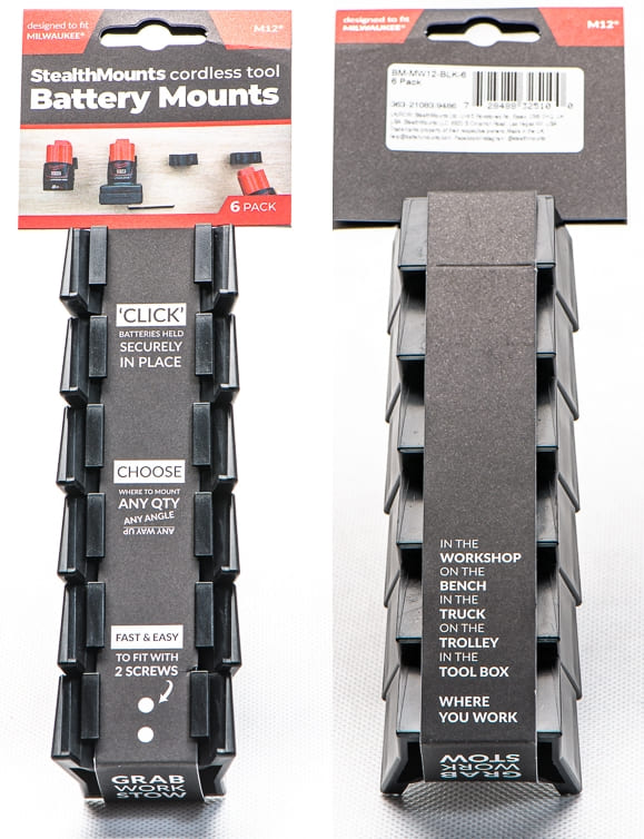 Držáky baterie Pro Stealthmounty Milwaukee M126-pack