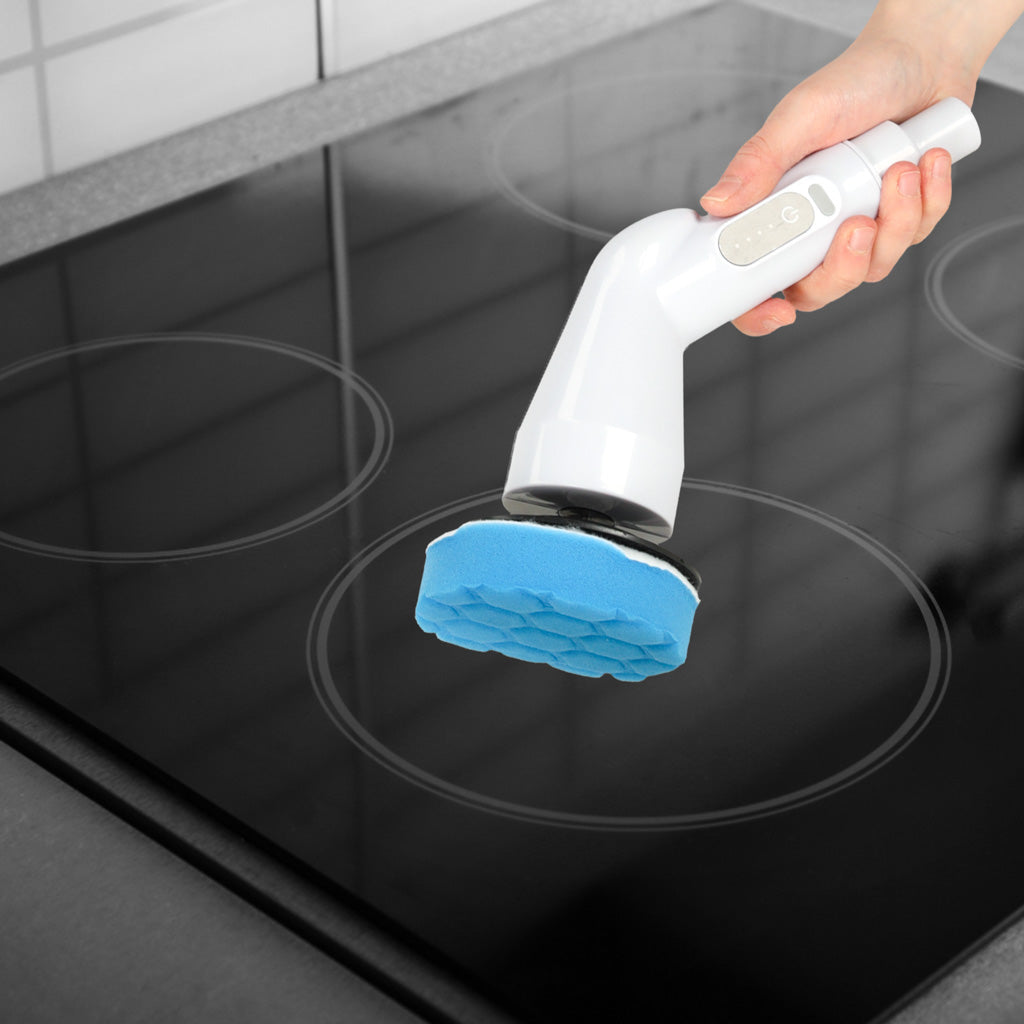 Rotary Mop Electric Cleaning Brush With 9 Brush Heads