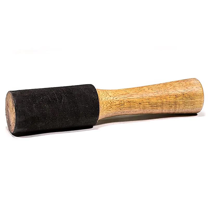 Singing Bowl Rubbing Stick Black Suede --set Of 2 Pcs - ±110 G; ±20x4 Cm