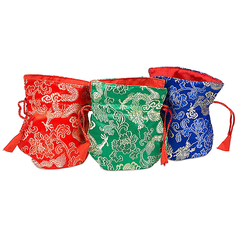 Purses Brocade Mixed Colours --package Of 6 Pcs - 11.5x9 Cm