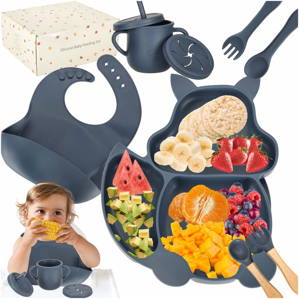 Silicone Dishes For Children Squirrel Darkn No